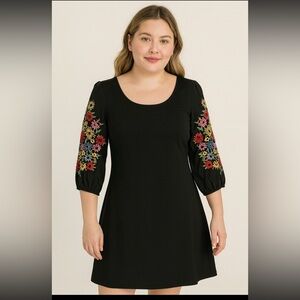 Missy Robertson by Southern Fashion House Embroidered Black Dress